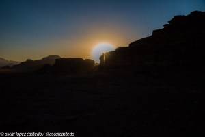 Puesta de sol en Wadi Rum