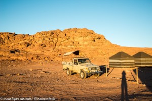 Amanece en el campamento del Wadi Rum